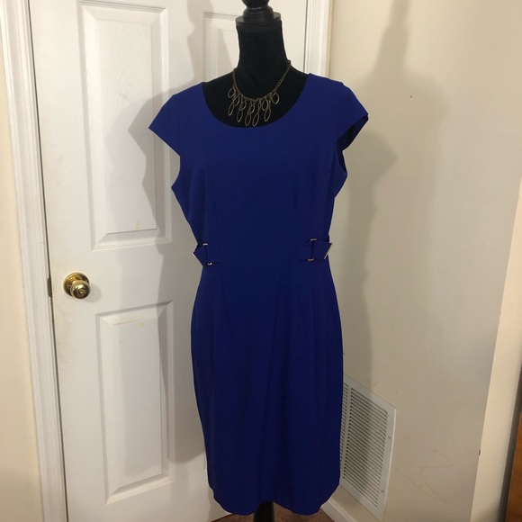 Calvin Klein Dresses & Skirts - Calvin Klein royal blue career dress size 12